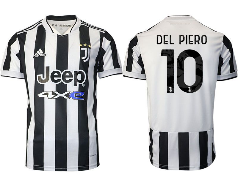 Men 2021-2022 Club Juventus home aaa version white #10 Adidas Soccer Jersey->juventus jersey->Soccer Club Jersey